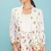Floral Motif Print Blazer