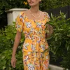 Floral Print Peplum Top
