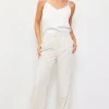 Front Pleat Wide Leg Trousers