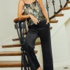 Glitter Dot Velvet Pants