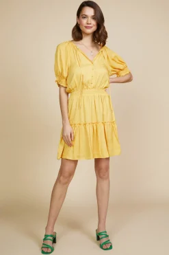 Jacquard Tiered Short Dress