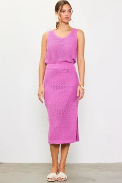 Knit Side Slit Skirt