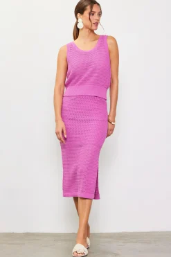 Knit Side Slit Skirt