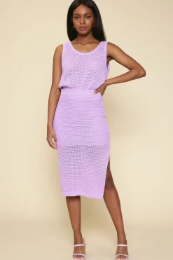 Knit Side Slit Skirt