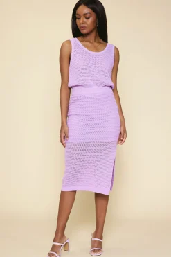 Knit Side Slit Skirt