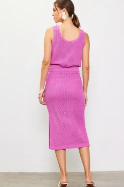 Knit Side Slit Skirt