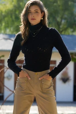 Lace Mock Neck Top