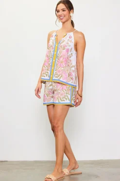 Lanya Floral Print Halter Top