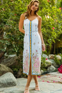Lanya Floral Print Midi Dress