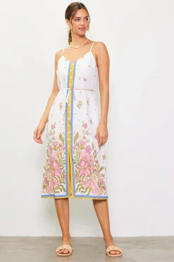 Lanya Floral Print Midi Dress