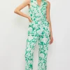 Lily Print Twill Sleeveless Jumpsuit
