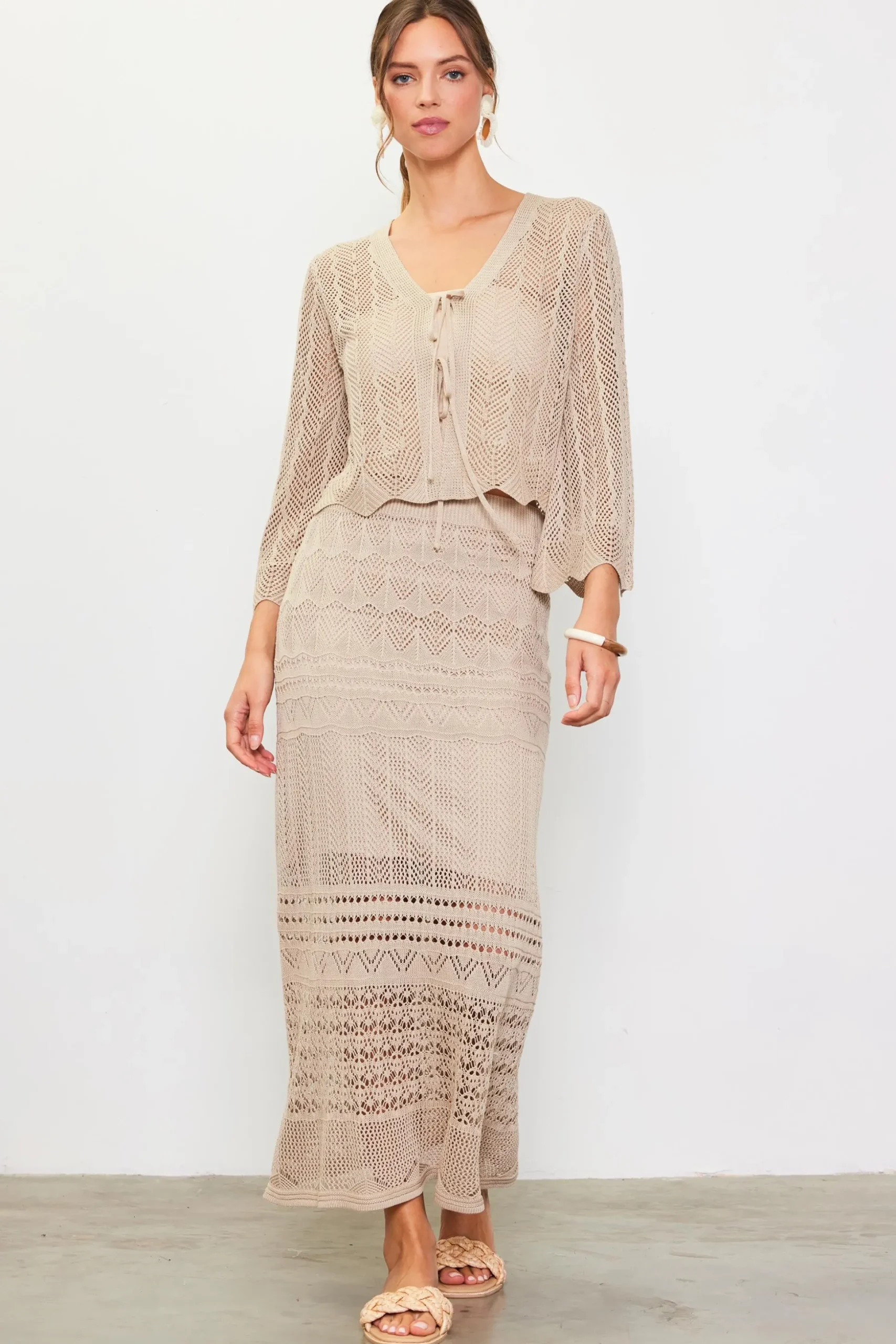 Longsleeve Open Knit Cardigan