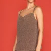 Lurex Cowl Neck Cami