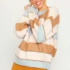 Lurex Stripe Oversized Sweater