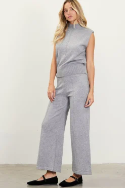 Mock Neck Sleeveless Knit Top