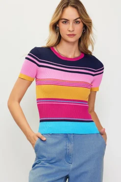 Multicolor Stripe Knit Top