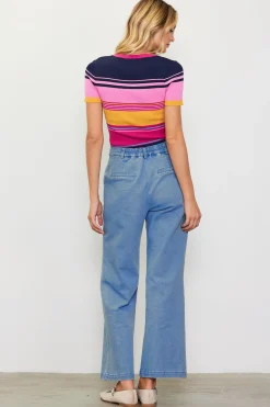 Multicolor Stripe Knit Top