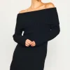 Off Shoulder Mini Sweater Dress