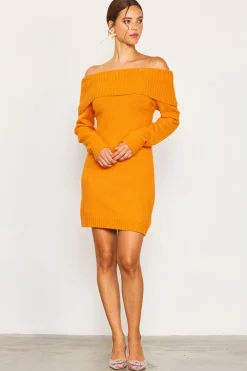 Off Shoulder Mini Sweater Dress
