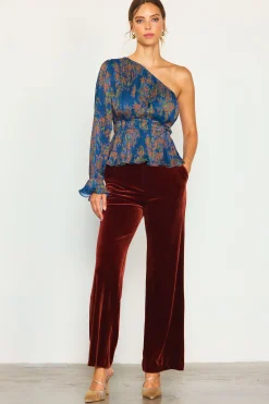 One Shoulder Pleated Top