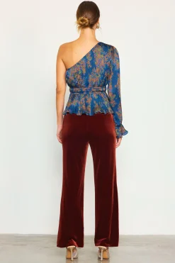 One Shoulder Pleated Top