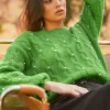 Pearl Detail Cable Knit Sweater