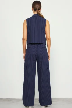 Pinstriped Double Breasted Vest