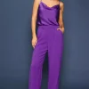 Pintuck Wide Leg Trousers