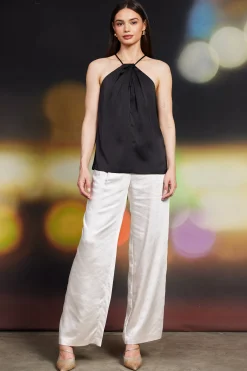 Pleated Detailing Halter Top