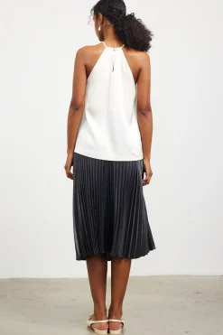 Pleated Detailing Halter Top