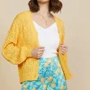Pointelle Long Sleeve Cardigan