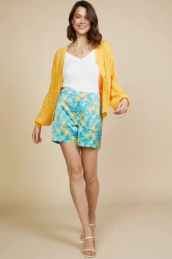 Pointelle Long Sleeve Cardigan