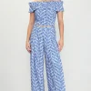 Printed Wide-Leg Pants