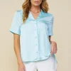 Recycled Button Down Short Sleeve Shirt