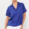 Recycled Button Down Short Sleeve Shirt