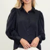 Recycled Button-Up Blouse
