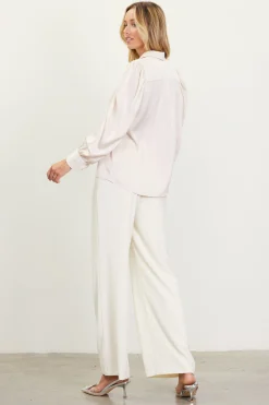 Recycled Button-Up Blouse