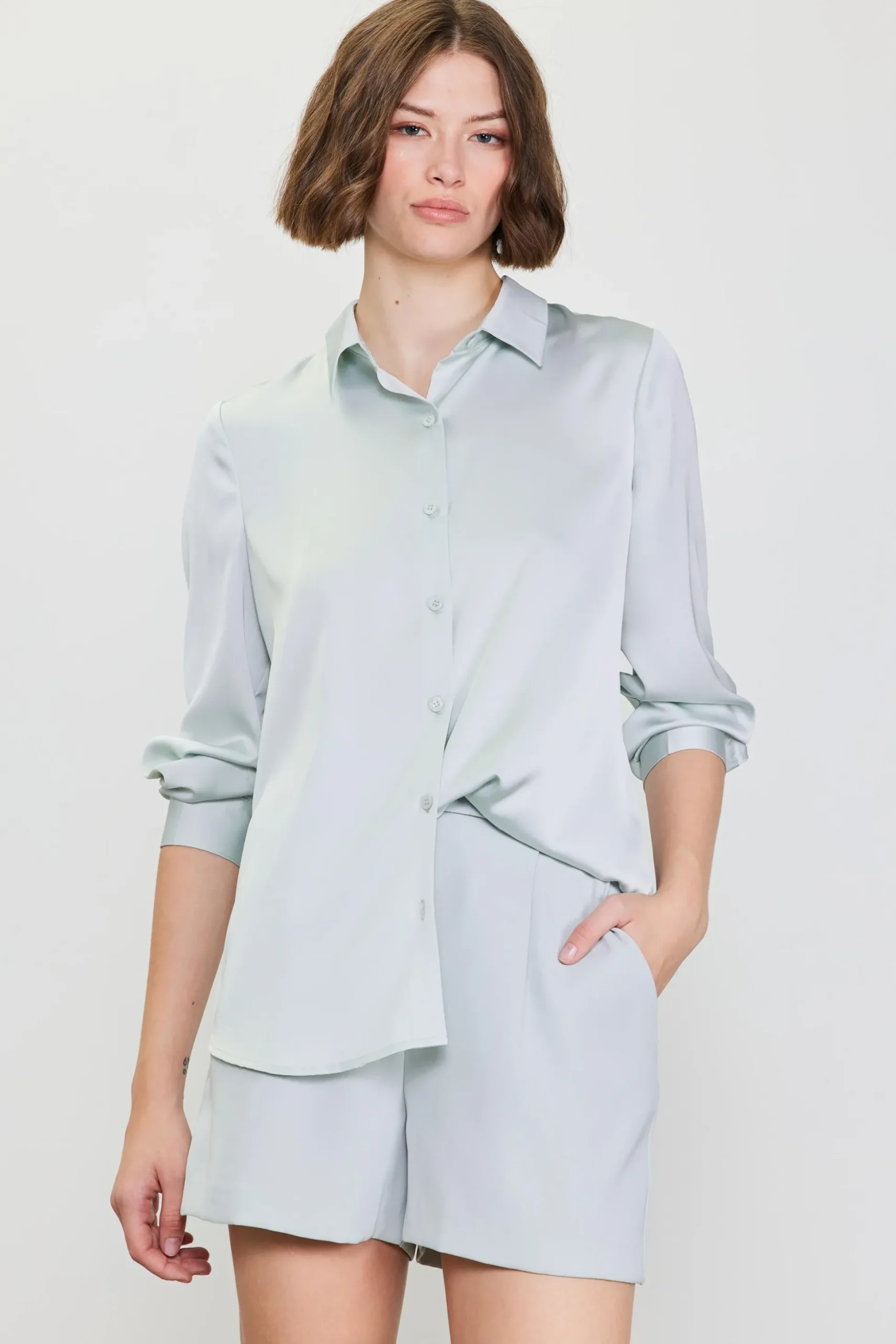 Recycled Classic Button Down Top