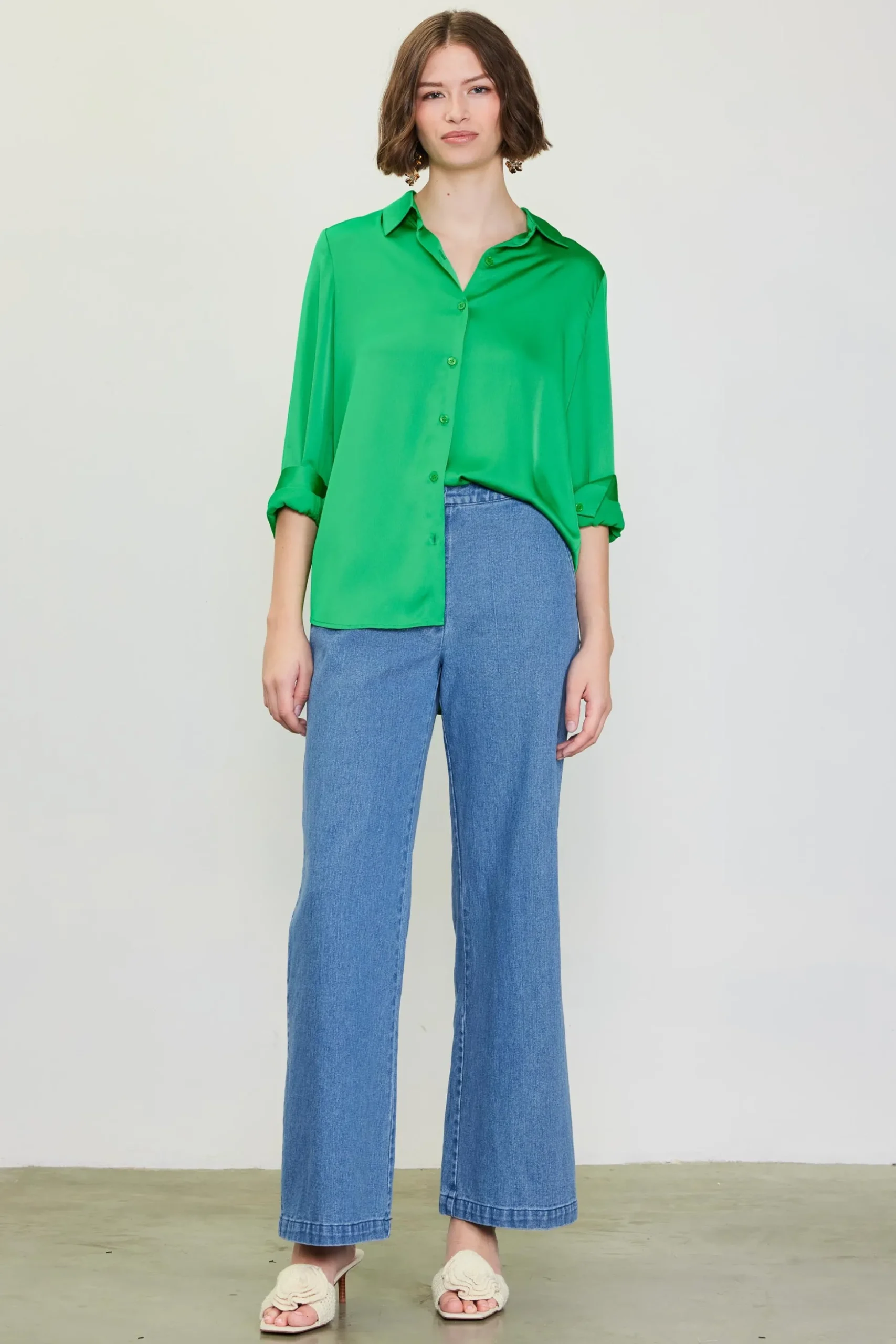 Recycled Classic Button Down Top