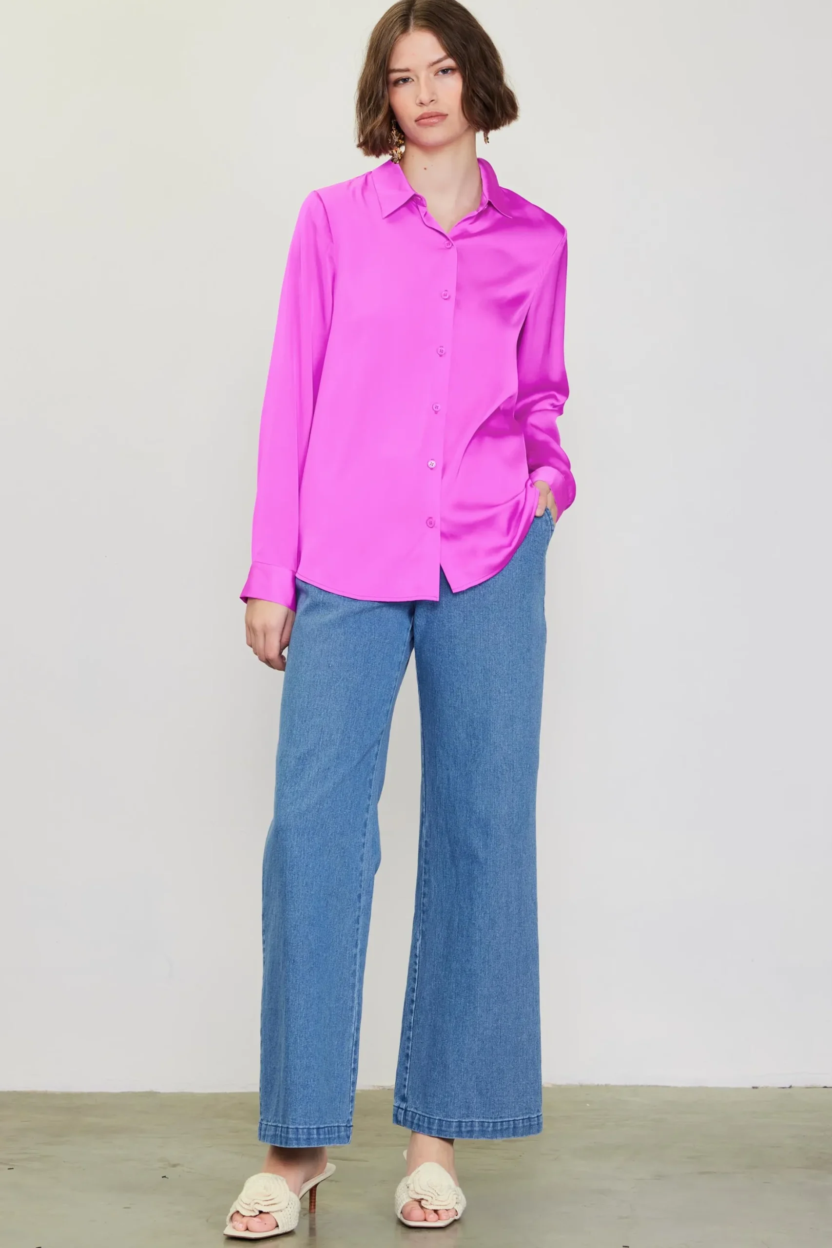 Recycled Classic Button Down Top