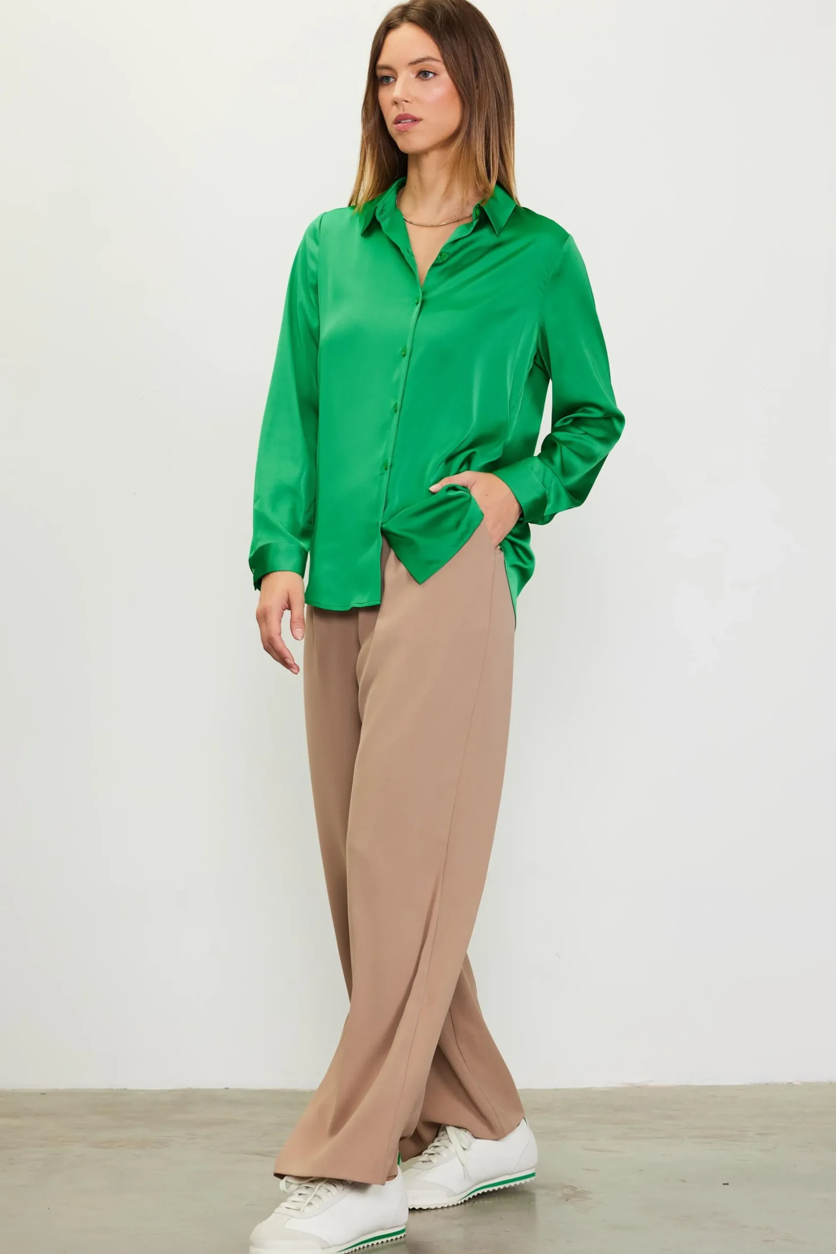Recycled Classic Button Down Top