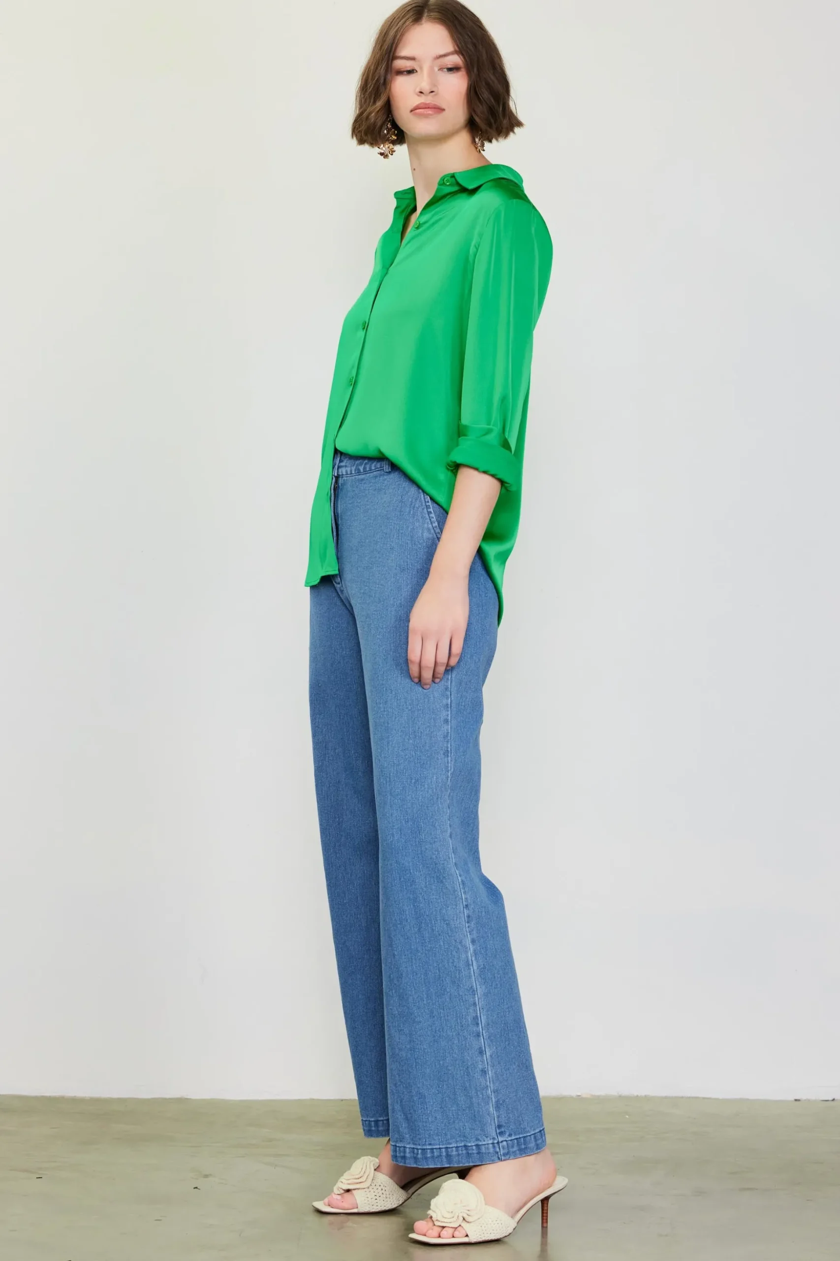 Recycled Classic Button Down Top