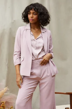 Recycled Shirred Sleeve Blazer
