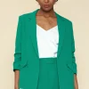 Recycled Shirred Sleeve Blazer