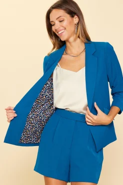 Recycled Shirred Sleeve Blazer