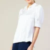 Recycled Shirred Sleeve Blouse