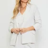 Recycled Shirred Sleeve Blazer