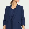 Recycled Shirred Sleeve Blazer