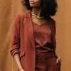 Recycled Shirred Sleeve Blazer