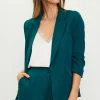 Recycled Shirred Sleeve Blazer